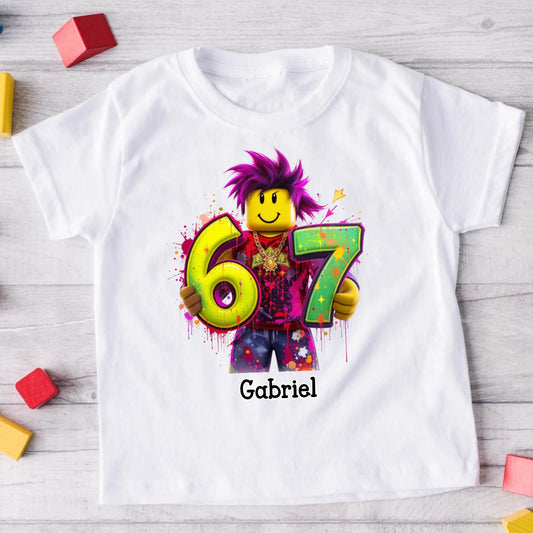 Kids T-Shirt 67 – Six Seven – Personalized #8421