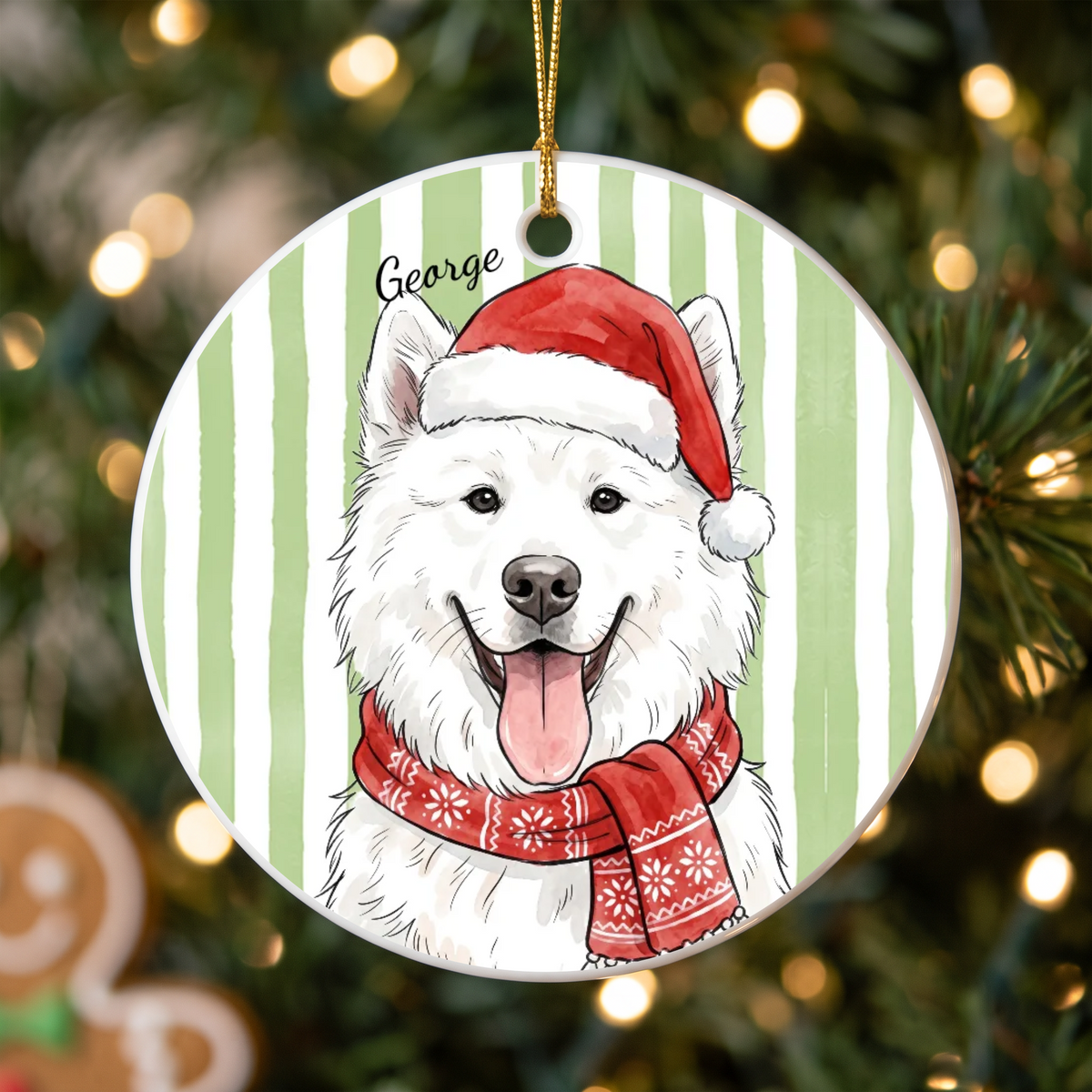 Personalised Christmas ornament with pet photo in festive watercolour style and stripes #2363678 [PC-MOCKUP:cmvk65h9p002js67q3k0q8aq0:77d955b78979ab025127654b:77d955b78979ab025127654b1b4fe48359741a6ddcbc12ac90067d511202f0cc]