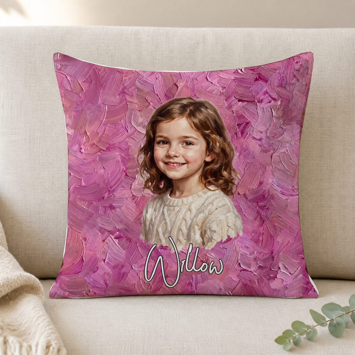Oil painting-style photo cushion – Personalised #98439 [PC-MOCKUP:cmvk6asld00ors64pgz47qiv9:0420e1ea9e2028dc5a123e66:0420e1ea9e2028dc5a123e66cd286a2c5a07f1975b891304bea99c8329cb89d9]