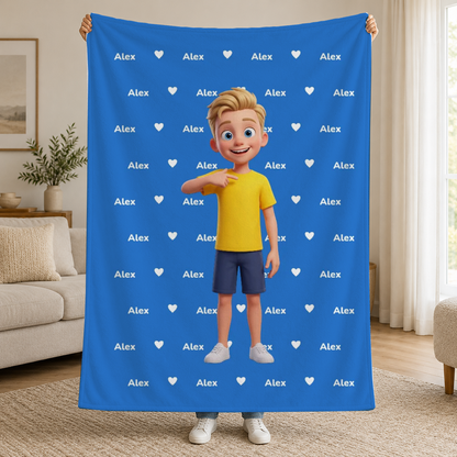 Blanket featuring your 3D character and name – Personalised #61843 [PC-MOCKUP:cmvk6ca2h00ujs64p6i6zhjbd:59931d716c31901371c82bcb:59931d716c31901371c82bcb293488fdc14e7cb3a9366a997efdb42bdb633d21]