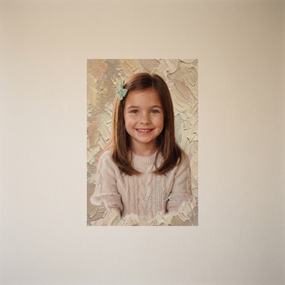Canvas print featuring a photograph in an oil painting style and a name – Personalised #98468 [PC-MOCKUP:cmvlv3cqj0004qs6iizxbkxxs:1712a60600cda8ebc1ab4b7b:1712a60600cda8ebc1ab4b7b2aaa4e866bd127b0369e4f3a2e8d4eb9b2963bb7]