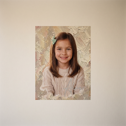 Canvas print featuring a photograph in an oil painting style and a name – Personalised #98468 [PC-MOCKUP:cmvlv3cqj0004qs6iizxbkxxs:9aaedbb82b9025edfe25ef4d:9aaedbb82b9025edfe25ef4d5b695f8a94d6051cdd83c06bebcc8303d147223a]
